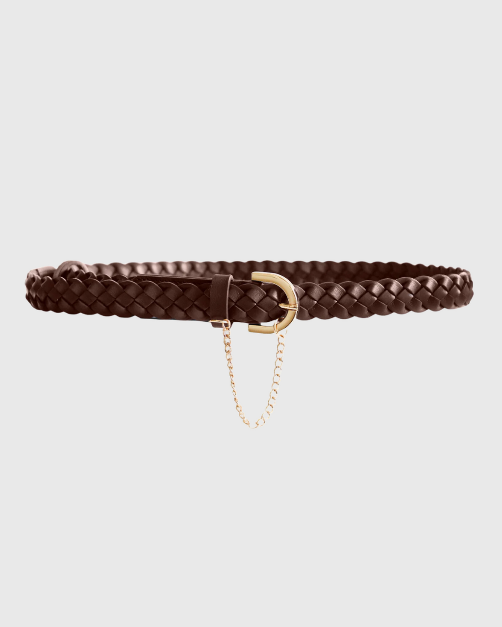 kathryn wilson braided belt chocolate calf