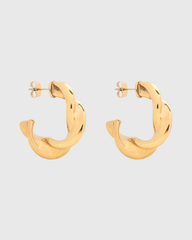 psalm studio link hoop earrings gold