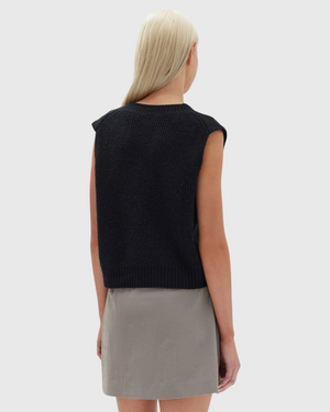 assembly label nova wool knit vest black