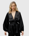 juliette hogan linden jumpsuit (crepe suiting) black