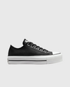 converse leather low lift black