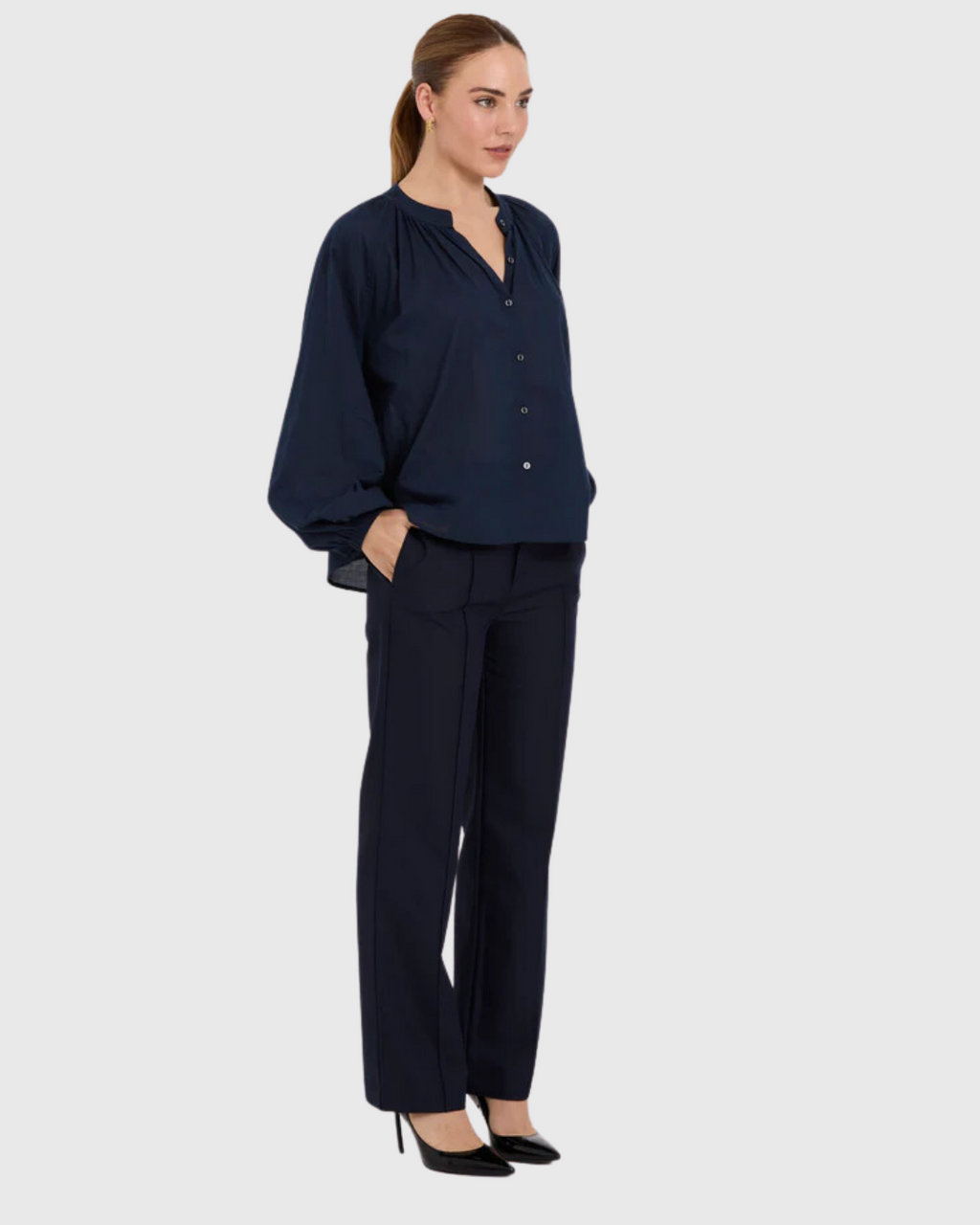 tuesday base pant navy suiting