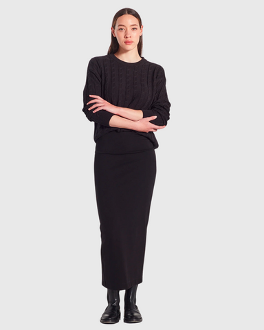 juliette hogan agnetha merino polo (merino knit) black