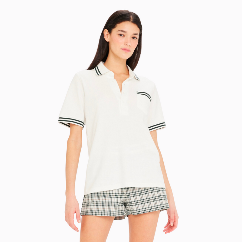 the upside hill polo white
