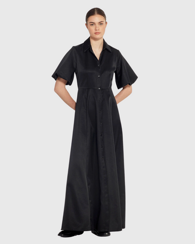 juliette hogan dua dress (crepe suiting) black