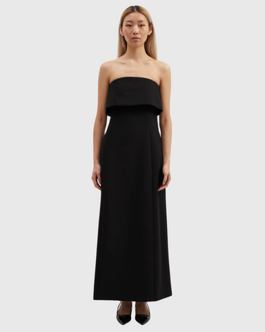 juliette hogan sevilla dress (luxe sheen wool) black