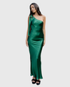 caitlin crisp one shoulder wilmer dress emerald green