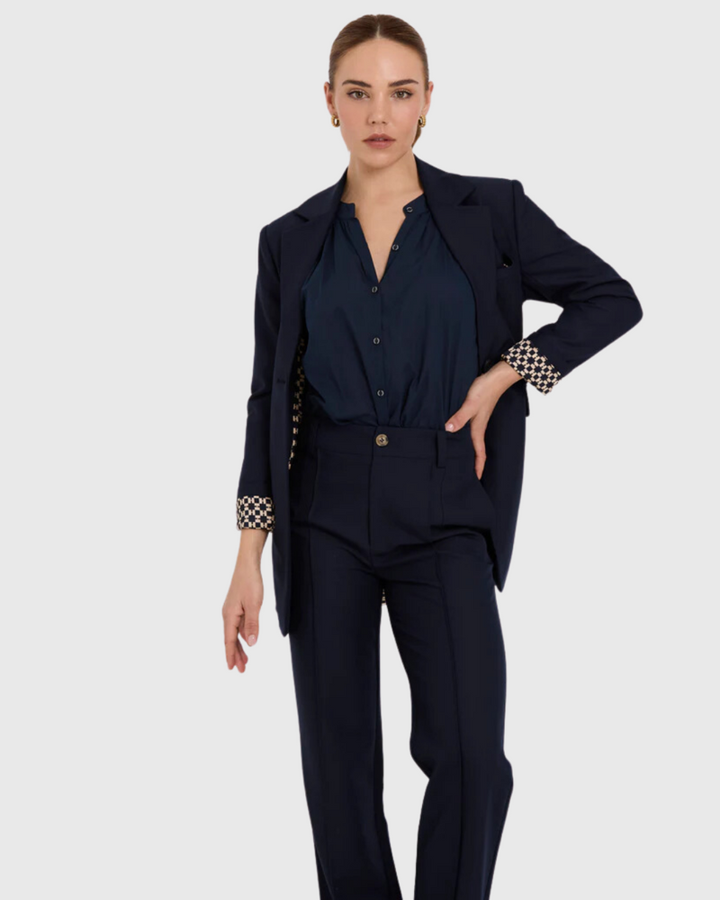 tuesday king blazer navy suiting