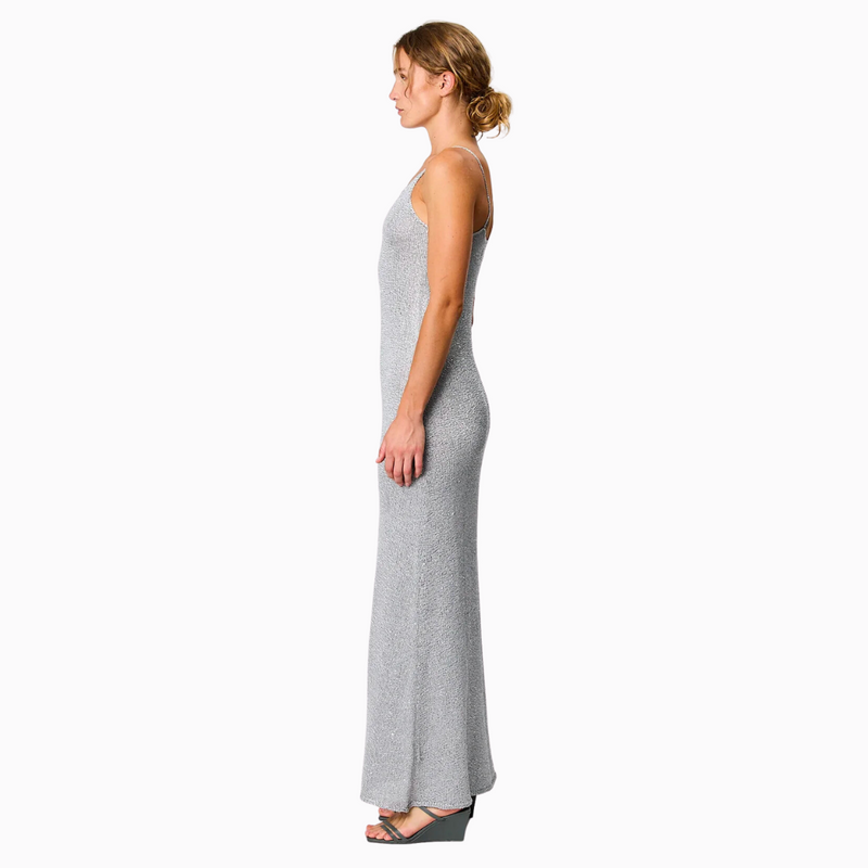 remain darcie maxi dress grey sequin