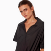 juliette hogan rue shirtdress (summer cotton) black