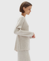assembly label wool cashmere rib long sleeve top oat marle