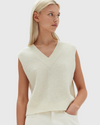 assembly label nova knit vest cream