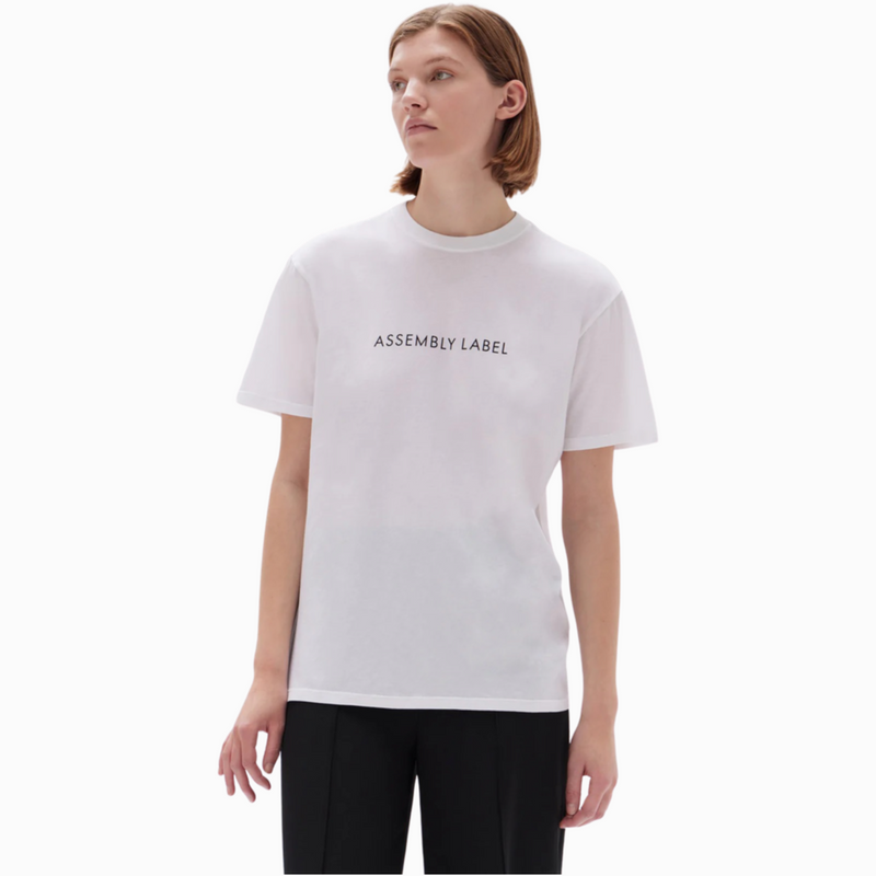 assembly label organic everyday logo tee
