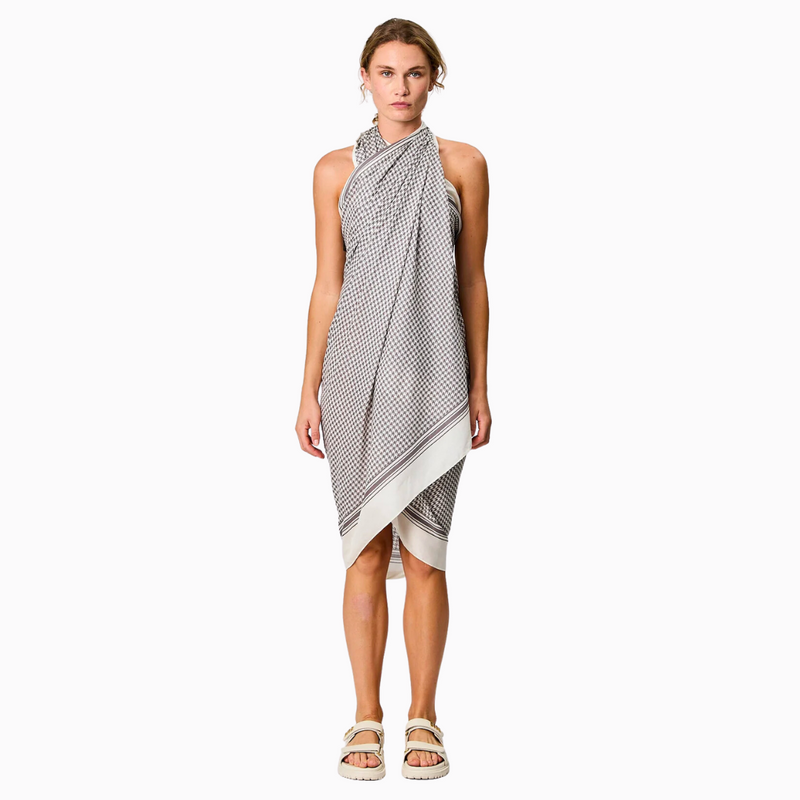 remain ellie large sarong charcoal houndstooth