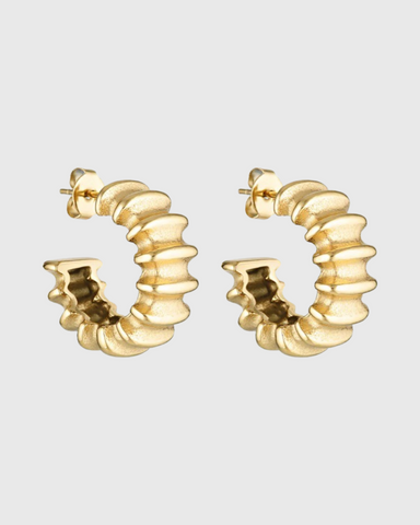 la tribe paper clip earrings gold