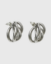 psalm studio link hoop earrings silver