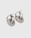 la tribe paper clip earrings silver