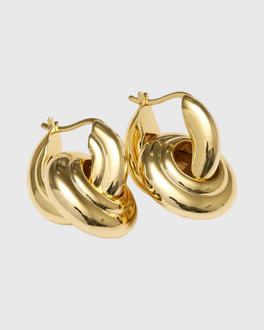 psalm studio link hoop earrings silver