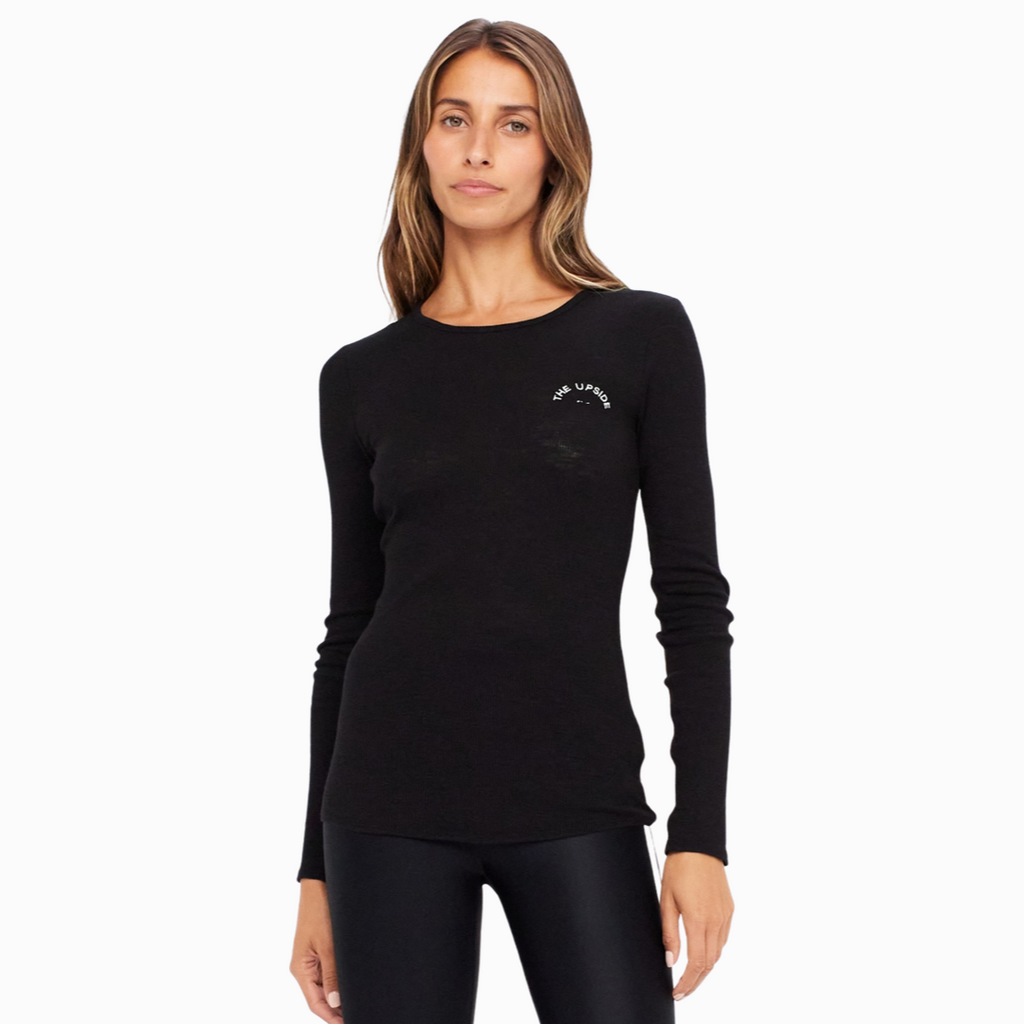 the upside rib chrissy long sleeve top