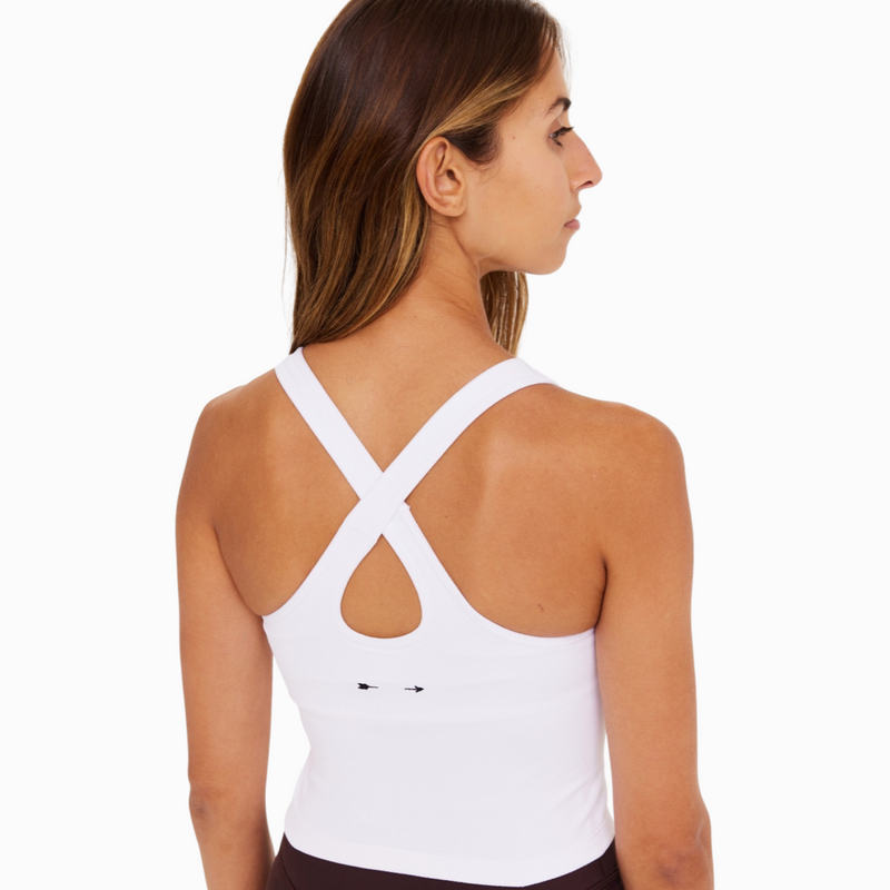the upside seamless molly crop white