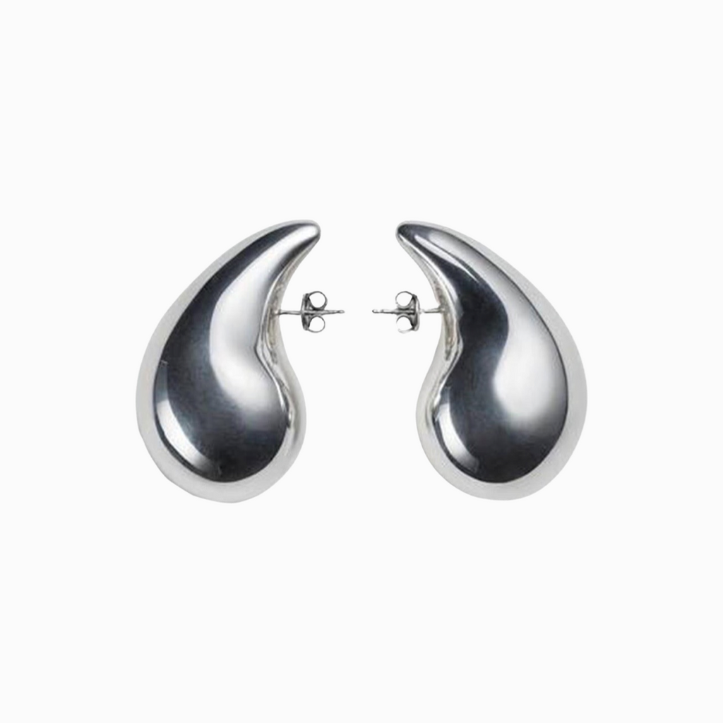 silver small drop earrings