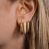 psalm studio link hoop earrings gold