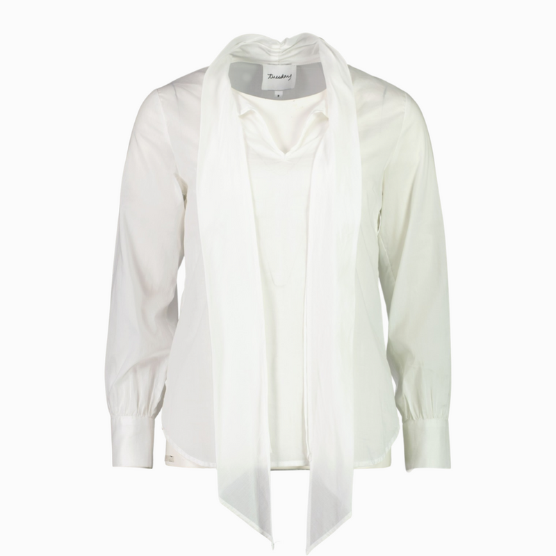 tuesday bow blouse white